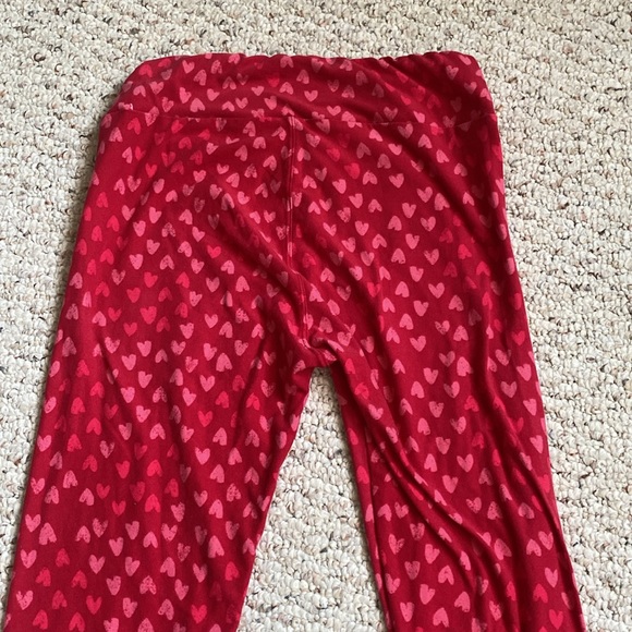 LuLaRoe Leggings Womens OS Red Pink Heart Pattern Valentine’s Day love like new - Picture 10 of 10